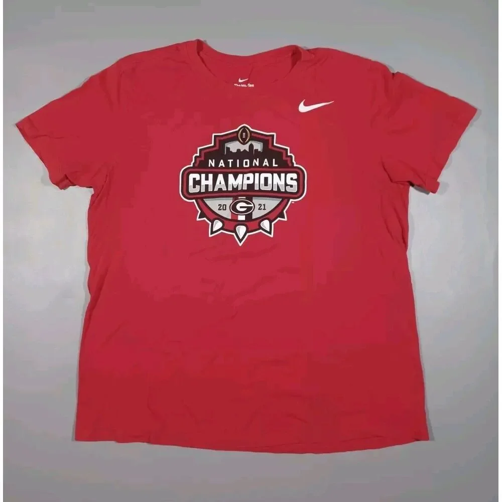 Georgia Bulldogs Shirt Mens L Red 2021 National Champions‎ Nike